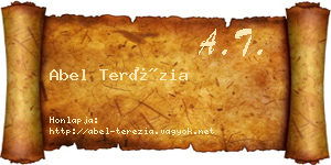 Abel Terézia névjegykártya