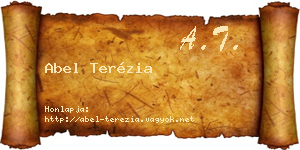Abel Terézia névjegykártya
